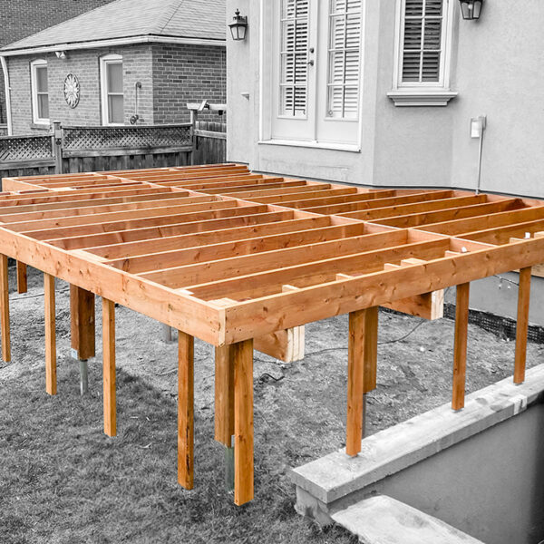 Patio sur pieux vissés Patio sur pieux vissés